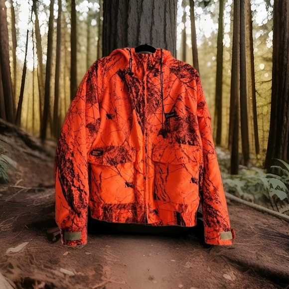 Gamehide Blaze Orange Hunting Camouflage Jacket - Picture 1 of 15